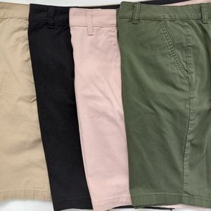 Bundle of Four A.N.A. Bermuda Cotton Shorts Size 16